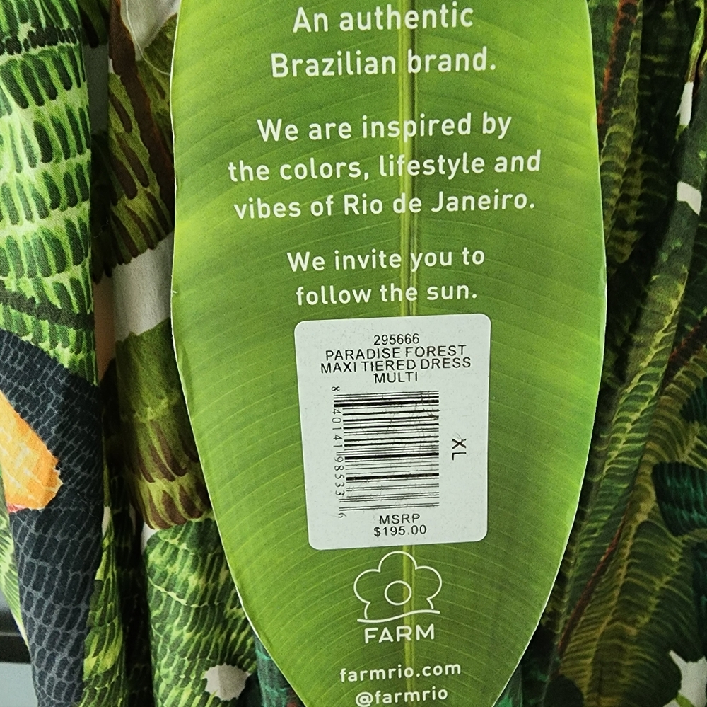 FARM Rio Green Tropical Parrot Print Maxi Dress - Picture 7 of 7